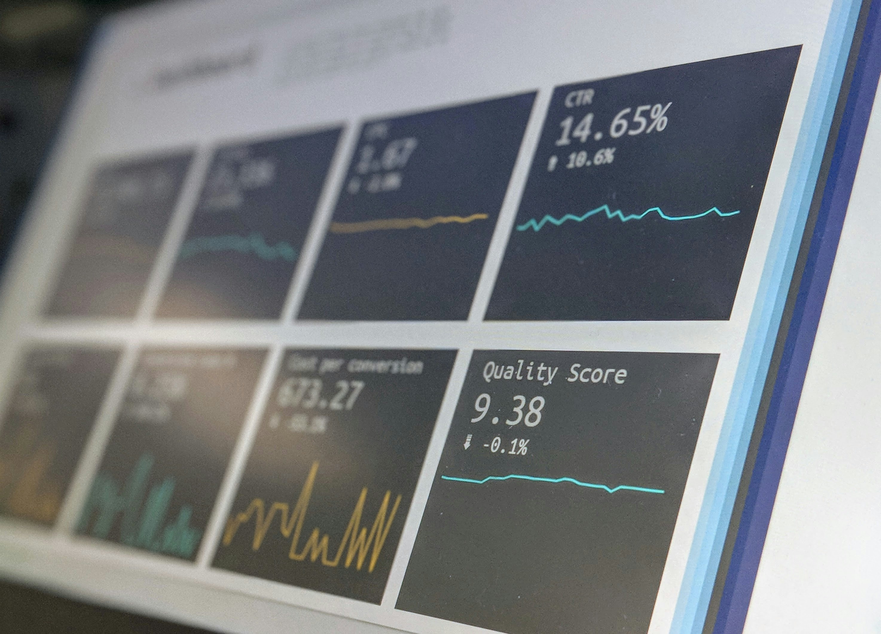 Business owner reviewing growth metrics